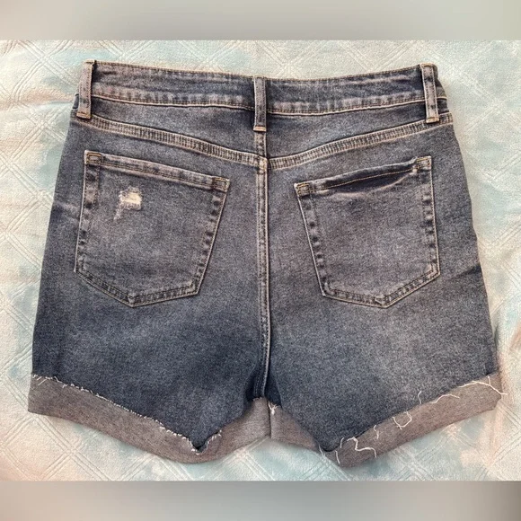 Just USA Blue Jean Shorts Distressed High-Waisted - Picture 2 of 7